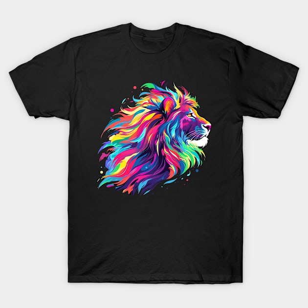 colorful lion T-Shirt by dorapeterx